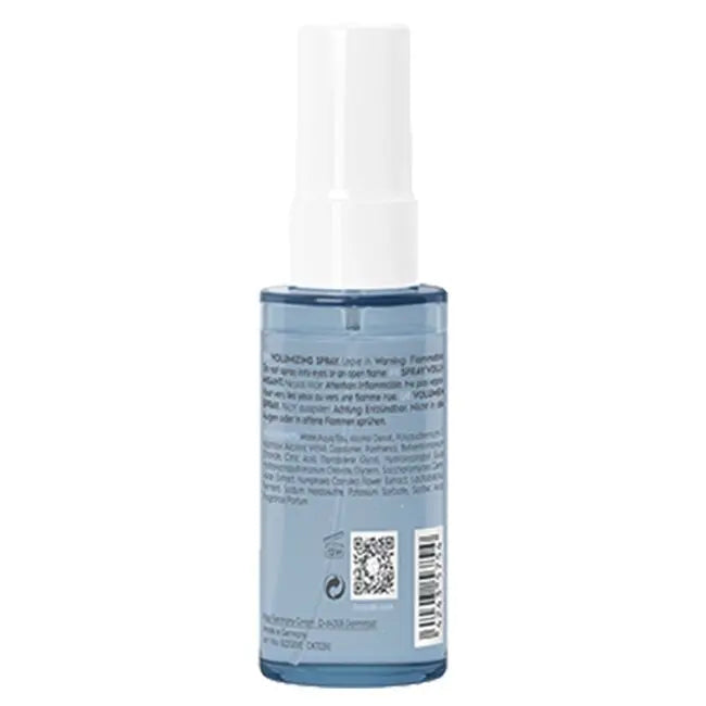 Bottle with a blue label and white cap on a white background