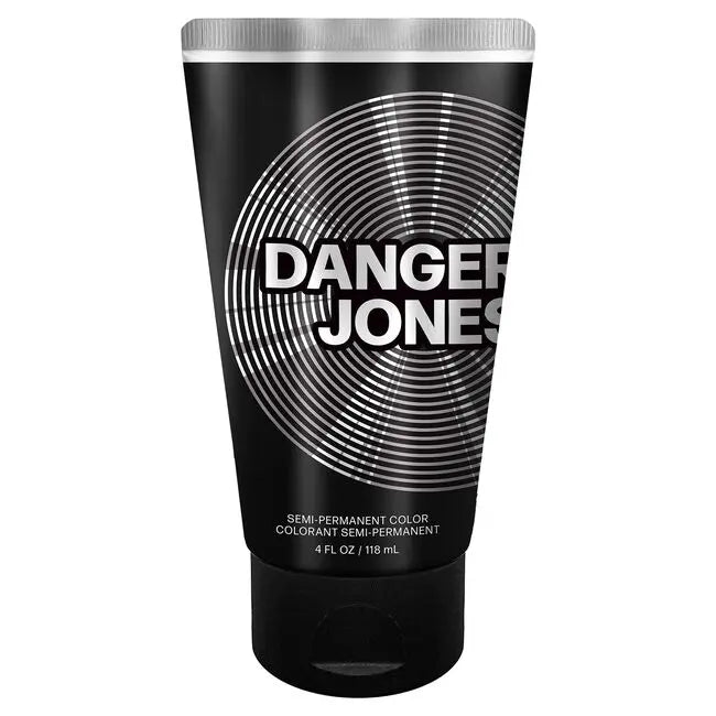 Black tube of Danger & Jones hair color on a white background