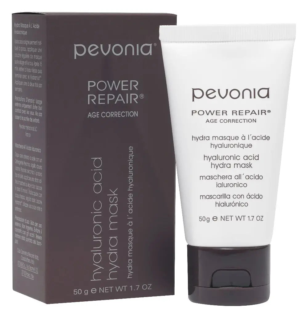 Pevonia Power Repair hyaluronic acid mask with packaging on a white background