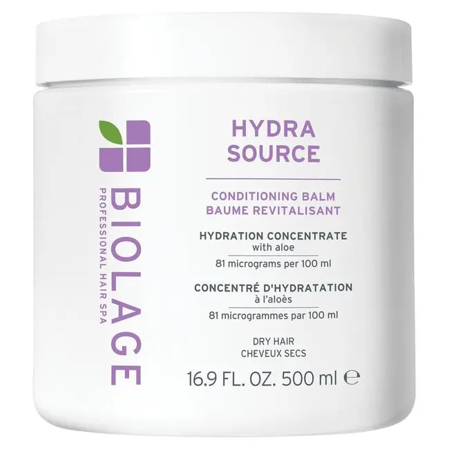 Biolage Hydra Source Conditioning Balm jar on a white background