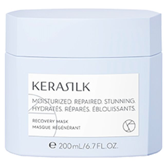 Kerasilk recovery mask jar with label on a white background