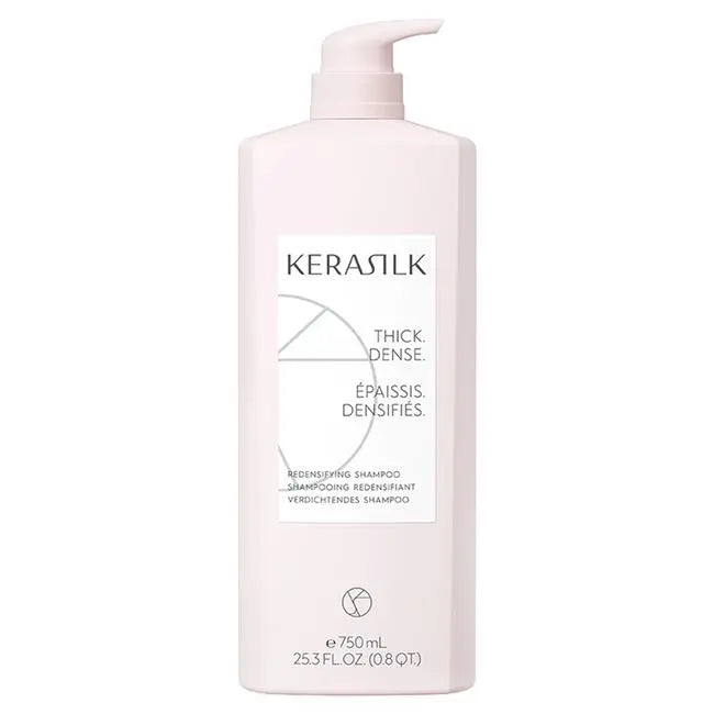 Kerasilk shampoo bottle on a white background