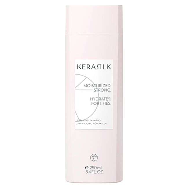 Kerasilk shampoo bottle on a white background