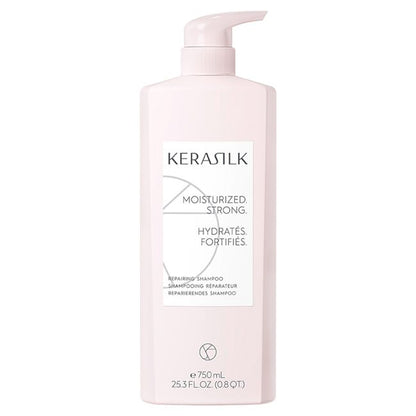 Kerasilk shampoo bottle on a white background