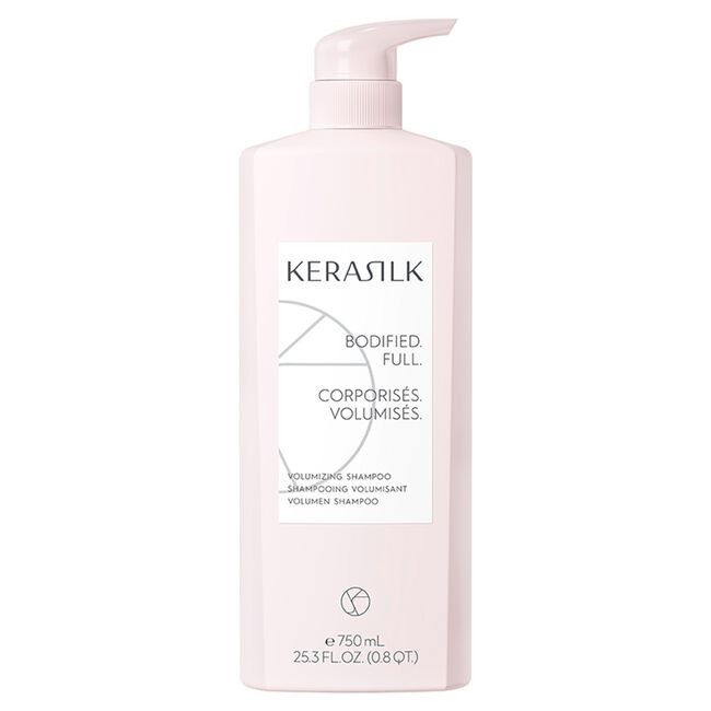 Kerasilk shampoo bottle on a white background
