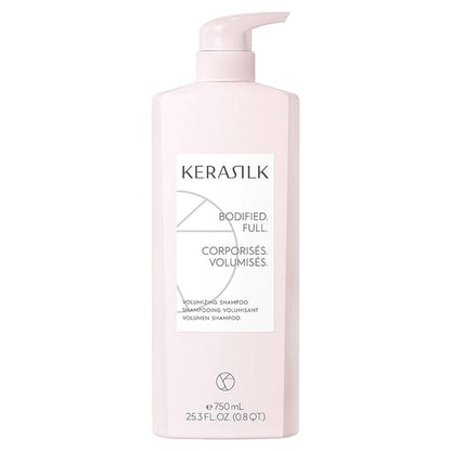 Kerasilk shampoo bottle on a white background