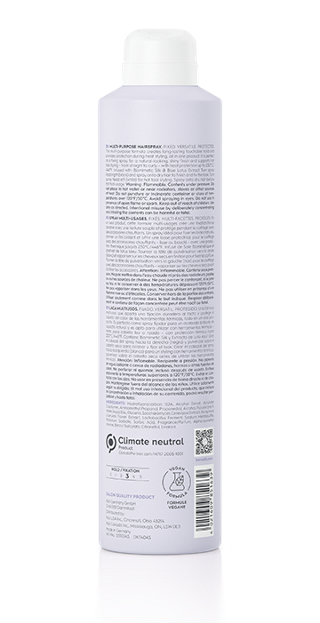 White aerosol can with text on a white background