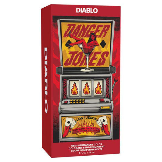 Box of Diablo 'Danger Jones' cologne with a slot machine design on a white background