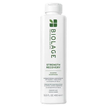Biolage Strength Recovery shampoo bottle on a white background
