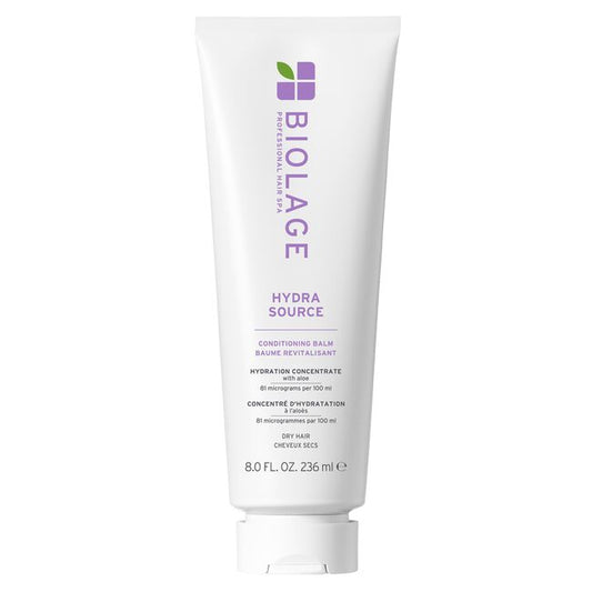 Biolage Hydra Source conditioning balm on a white background