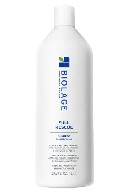Biolage Full Rescue shampoo bottle on a white background