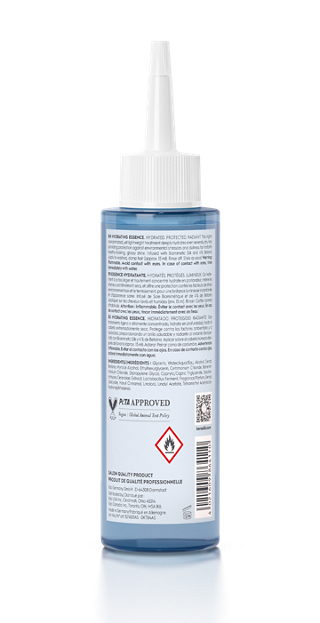 Bottle with a label on a white background