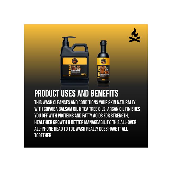 Gibs Grooming: Amber Man Wash Beard, Hair & Body Wash