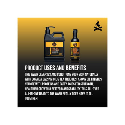 Gibs Grooming: Amber Man Wash Beard, Hair & Body Wash