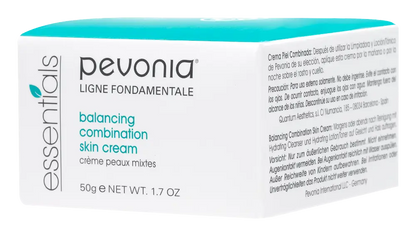 Pevonia balancing combination skin cream packaging on a white background