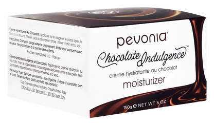 Pevonia Chocolate Indulgence moisturizer packaging on a white background