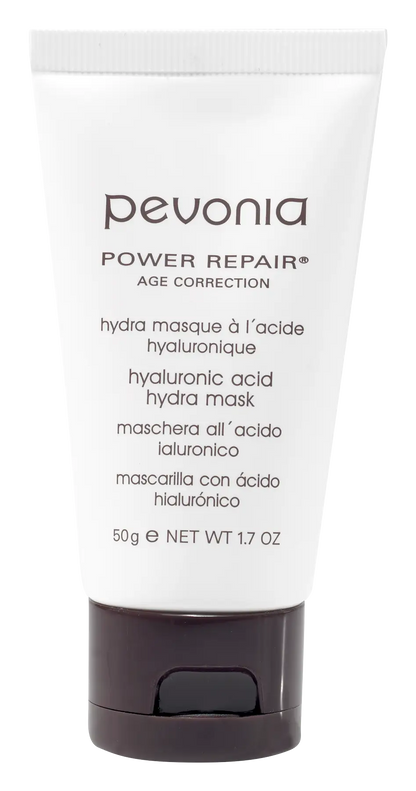Pevonia Power Repair hyaluronic acid mask tube on a white background