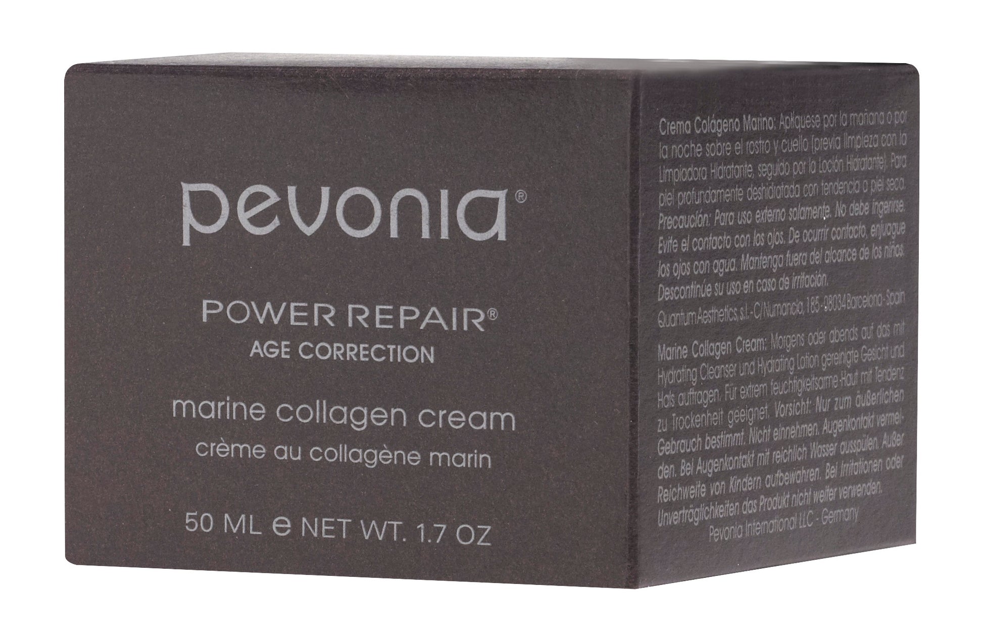 Pevonia marine collagen cream packaging on a white background
