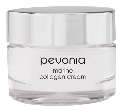 Pevonia marine collagen cream jar on a white background