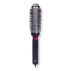 Hair styling tool with a black and red design on a white background