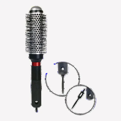 Hairbrush with bristle design on a white background
