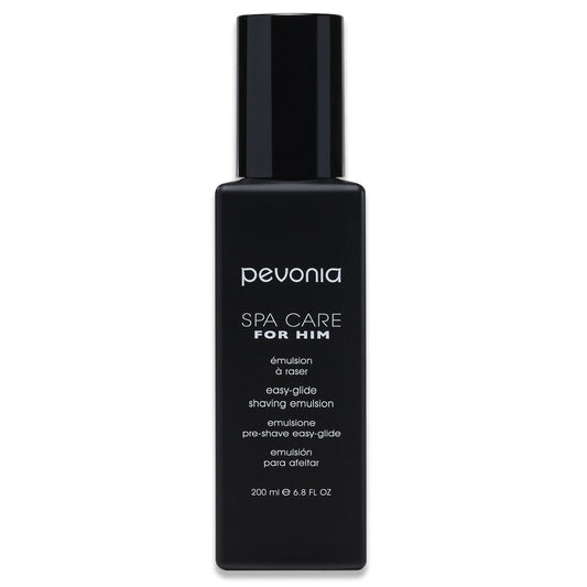 Black Pevonia bottle of spa care product on a white background
