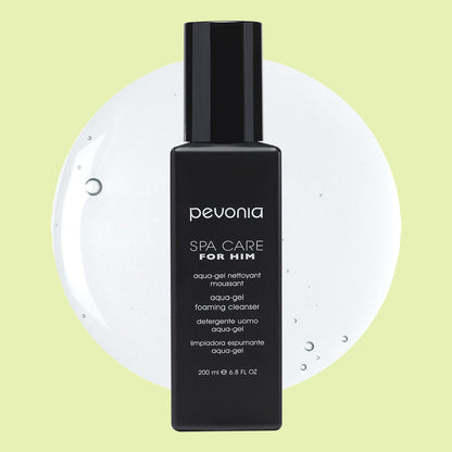 Pevonia Spa Care for Him product on a light green background