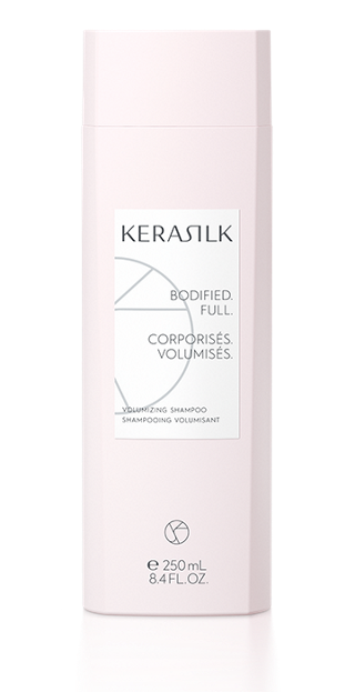 Kerasilk shampoo bottle on a white background