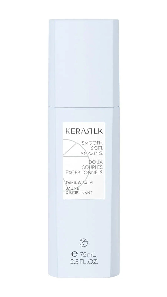 KERASILK Taming Balm | Nourishes & Hydrates Strands | Instantly Smooths & Softens Hair | With Heat Protection | For Coarse, Frizzy & Unruly Hair | 75ml