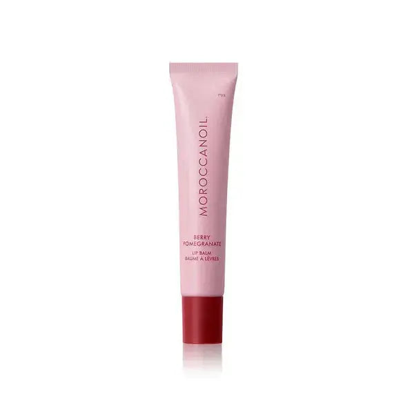 Moroccanoil lip balm tube on a white background
