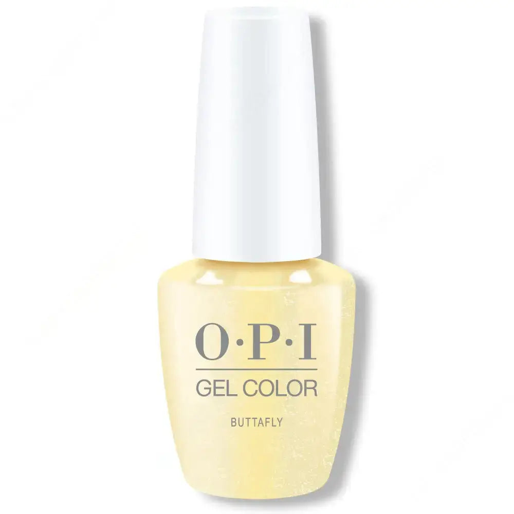 OPI gel color nail polish bottle with a white cap on a white background