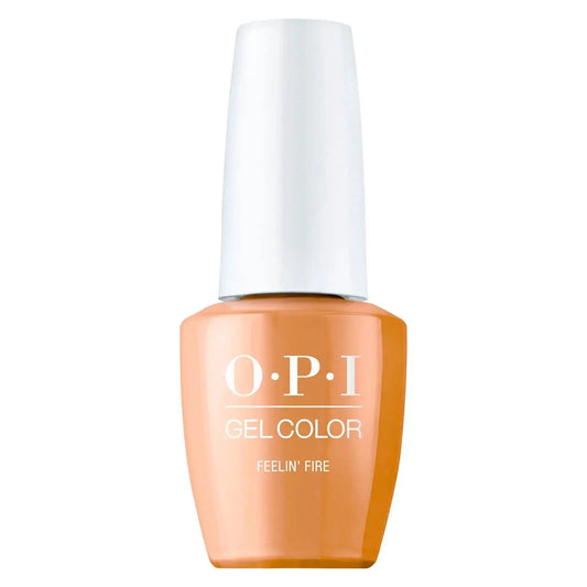 OPI gel color nail polish bottle with white cap on a white background
