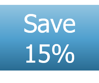 Save 15% on Blue Background